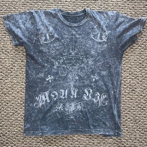 Large Men’s Light Bluish grey Buckle T-shirt